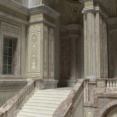 3d-illustration of an castle entrance