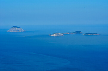 Several Islands in the Blue Ocean with Sky in Brazil