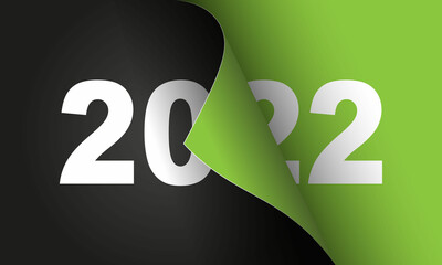 silhouette man jump from the mountain from 2021 to 2022 years with the sunset or sunrise background. Happy and success growth with new year 2022 concept