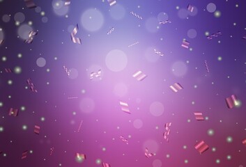 Light Purple, Pink vector background with bubbles.