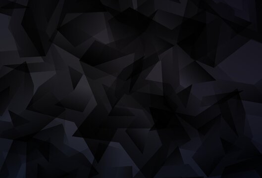 Dark Gray vector polygon abstract layout. © smaria2015