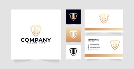 Naklejka premium Law Abstract Logo design vector