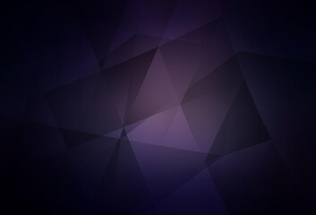 Obraz premium Dark Purple vector gradient triangles texture.