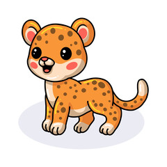 Cute happy baby leopard cartoon © frescostudio