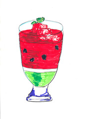 cocktail hand drawn illustration,art design