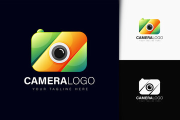 Camera logo design with gradient