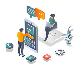 Customer service and client conversation with social media