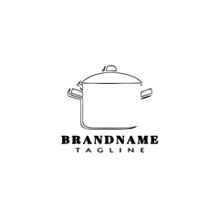 Obraz premium boiling water logo cartoon icon design template cute isolated vector illustration