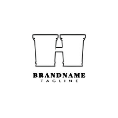 African music instrument cartoon logo icon creative modern vector