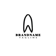 cute teeth or dentist logo cartoon icon vector illustration