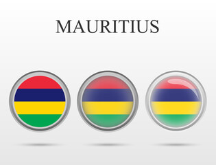 Flag of Mauritius in the form of a circle