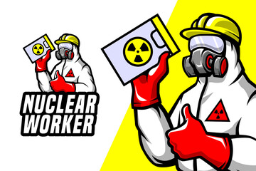Nuclear Worker - Mascot Logo Template