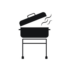 Grill bbq icon design isolated on white background