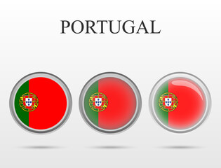 Flag of Portugal in the form of a circle