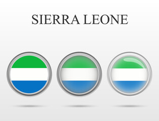 Flag of Sierra Lione in the form of a circle