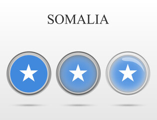 Flag of Somalia in the form of a circle