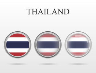 Flag of Thailand in the form of a circle
