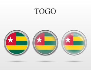 Fototapeta premium Flag of Togo in the form of a circle