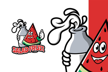 Salad Fruit - Mascot Logo Template