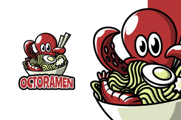 Octoramen - Mascot Logo Template