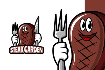 Steak Garden - Mascot Logo Template