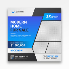 Real estate house sale property business promotional social media post, instagram post, facebook post, square web banner design template