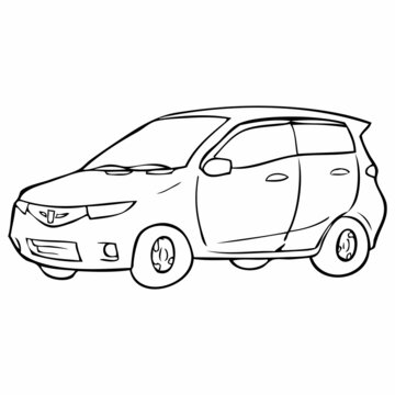 car sketch vector illustration
