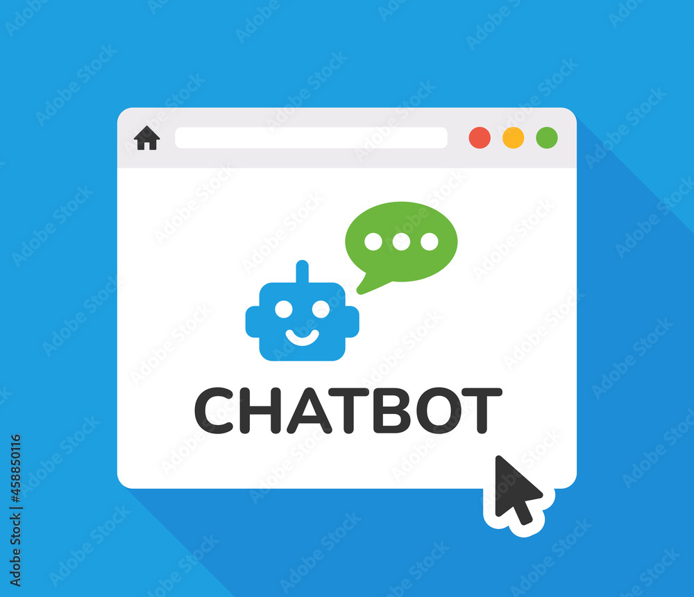 Aufkleber Chatbot icon vector. Chatbot support service icon vector illustration.