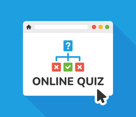Online quiz on web icon vector illustration.