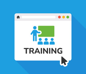 Online training icon. Internet web conference icon vector illustration.