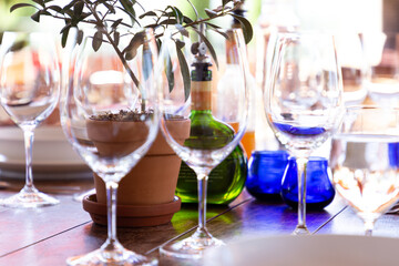 Wine glasses for tasting