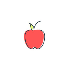 APPLE FRUIT FRESH LINE LOGO VECTOR SYMBOL ICON ILLUSTRATION DESIGN MINIMALIST