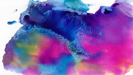 Abstract pink, blue and purple watercolor background. Mono type effect. Colorful texture.