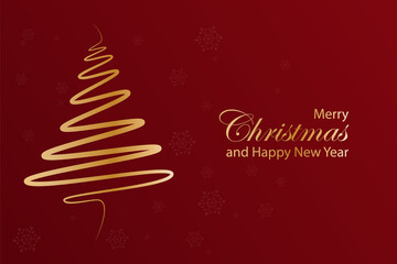 Christmas greeting card in flat design