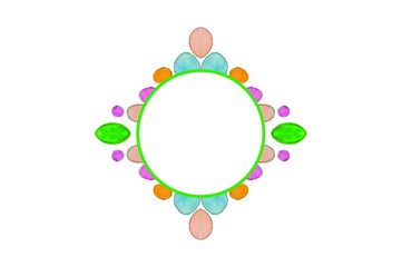 Colorful  Bubble ornament border