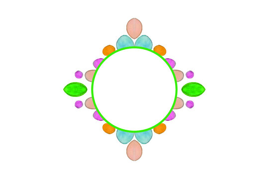 Colorful  Bubble ornament border