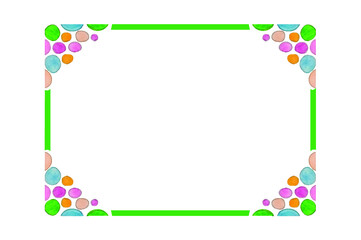 Colorful  Bubble ornament border