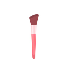 Contour Brush illustration. a brush that serves to apply contouring products to the face. equipment for make-up. flat cartoon style. vector design