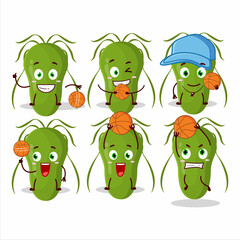 Talented contagious cartoon character as a basketball athlete