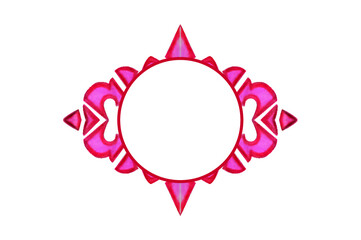 valentine pink Love Ornament border