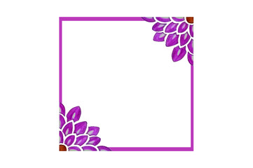 Purple flower ornament border