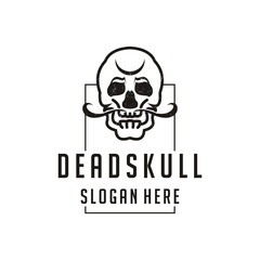 Skull illustration vector for symbol