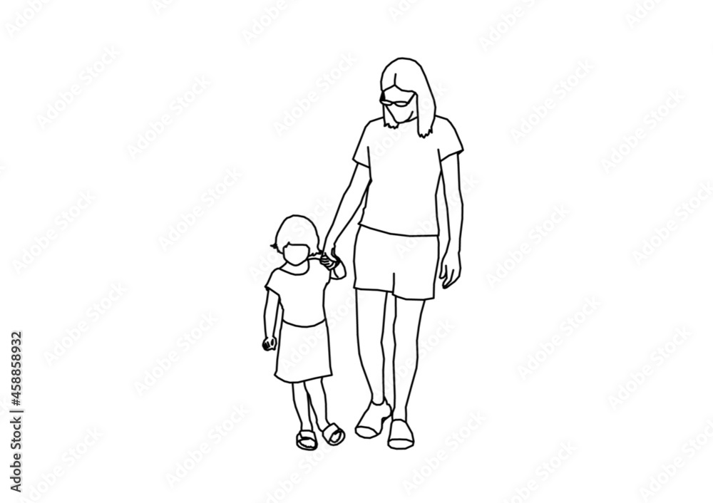 Wall mural parent and child