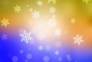 Light Blue, Yellow vector template in carnival style.