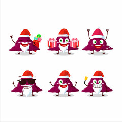 Fototapeta premium Santa Claus emoticons with delta covirus cartoon character