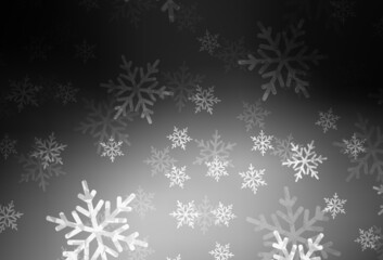 Naklejka na ściany i meble Dark Gray vector pattern in Christmas style.