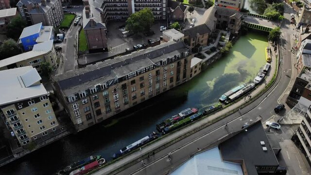 Boats parked in the london fields regents canal