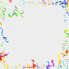 ribbon serpentine tinsel red spiral color curly