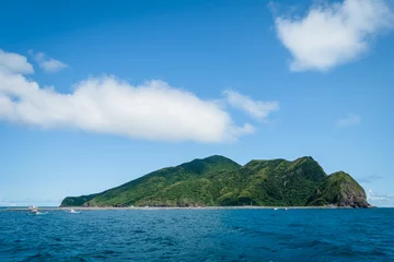 Tuinposter Guishan Island, an active submarine volcanic island off the coast of Yilan, Taiwan © LI