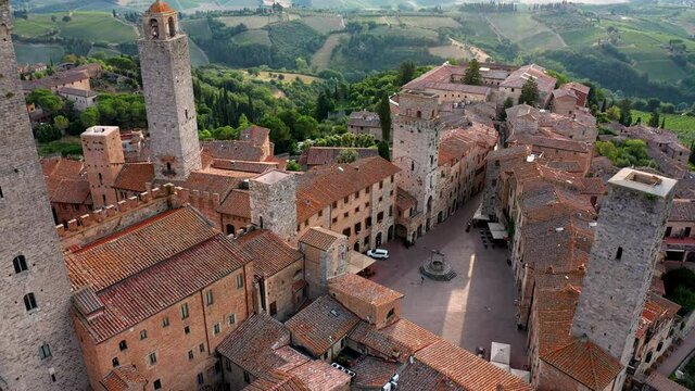 Aerial view of San Gimignano, Tuscany